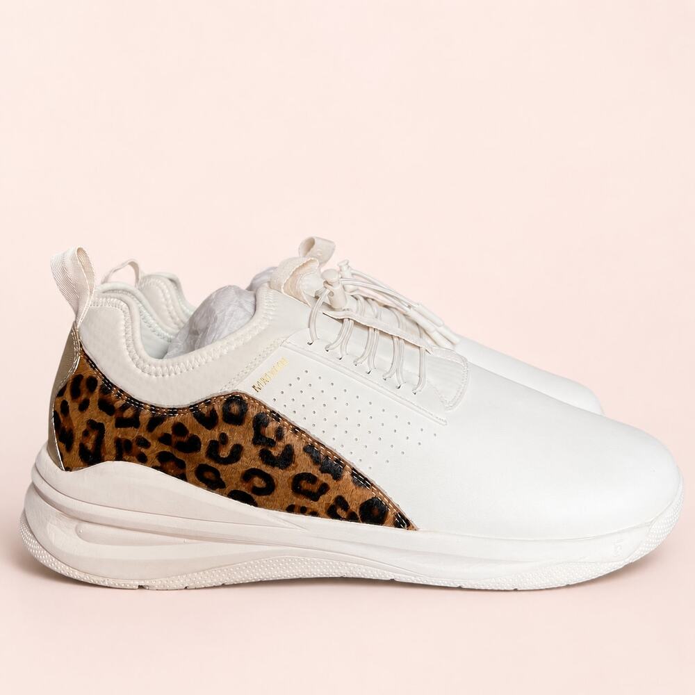 Clove Men's Classic Nursing Sneakers Size 13 White Leopard print
